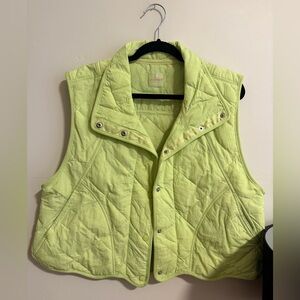 FP Movement by Free People Lime Quilted Vest